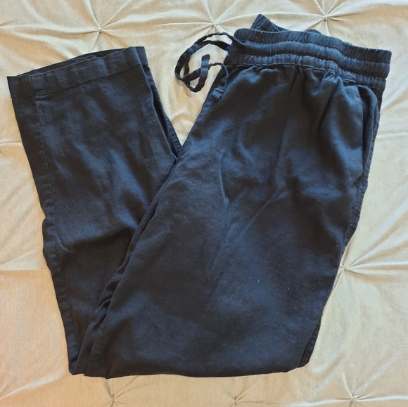 32 Degrees Pants - 32 DEGREES navy linen pant
